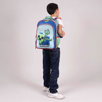 MOCHILA MINECRAFT AZUL/VERDE
