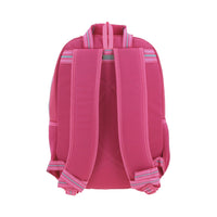 MOCHILA PRIMARIA CH ROSA CIERRE GRIS
