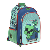 MOCHILA MINECRAFT AZUL/VERDE
