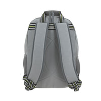 MOCHILA PRIMARIA CH GRIS CIERRE NEON
