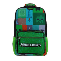 MOCHILA MINECRAFT NEGRO/VERDE
