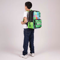 MOCHILA MINECRAFT NEGRO/VERDE
