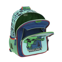 MOCHILA MINECRAFT AZUL/VERDE
