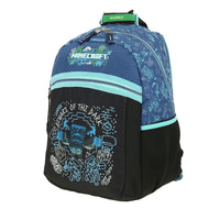 MOCHILA MINECRAFT AZUL
