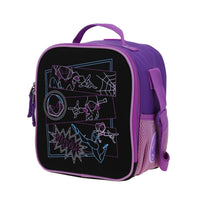 LONCHERA GHOST-SPIDER NEGRO CON MORADO
