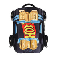 MOCHILA HOT WHEELS CARRO DE CARRERAS NEGRO
