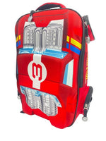 MOCHILA PRIMARIA HOT WHELLS CARRO DE CARRERAS ROJO
