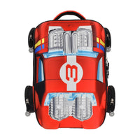 MOCHILA PRIMARIA HOT WHELLS CARRO DE CARRERAS ROJO

