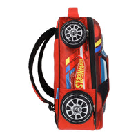 MOCHILA PRIMARIA HOT WHELLS CARRO DE CARRERAS ROJO
