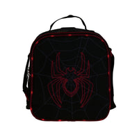 LONCHERA MILES MORALES NEGRA CON ARAÑA ROJA
