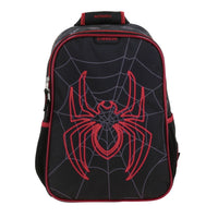 MOCHILA KINDER MILES MORALES NEGRA CON ARAÑA ROJA

