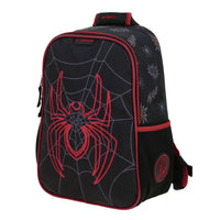 MOCHILA KINDER MILES MORALES NEGRA CON ARAÑA ROJA
