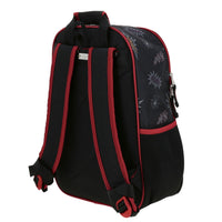 MOCHILA KINDER MILES MORALES NEGRA CON ARAÑA ROJA
