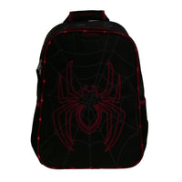 MOCHILA KINDER MILES MORALES NEGRA CON ARAÑA ROJA
