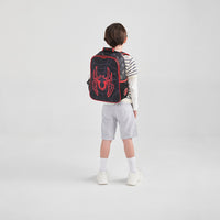 MOCHILA KINDER MILES MORALES NEGRA CON ARAÑA ROJA
