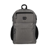 MOCHILA JUVENIL WILSON GRIS LETRA NEGRA
