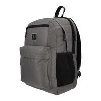 MOCHILA JUVENIL WILSON GRIS LETRA NEGRA
