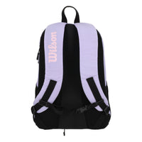 MOCHILA JUVENIL WILSON MORADA LETRAS ROSA
